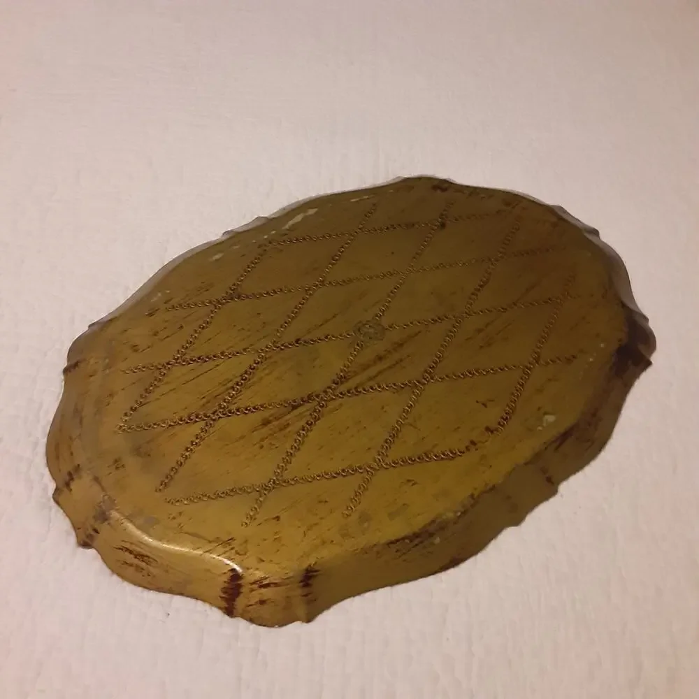 Vintage Florenina Legnolita Stamped Serving Tray Italy Decorative 18.5x13.5